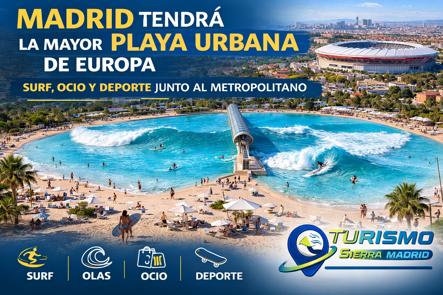 Madrid tendrá la mayor playa urbana de Europa