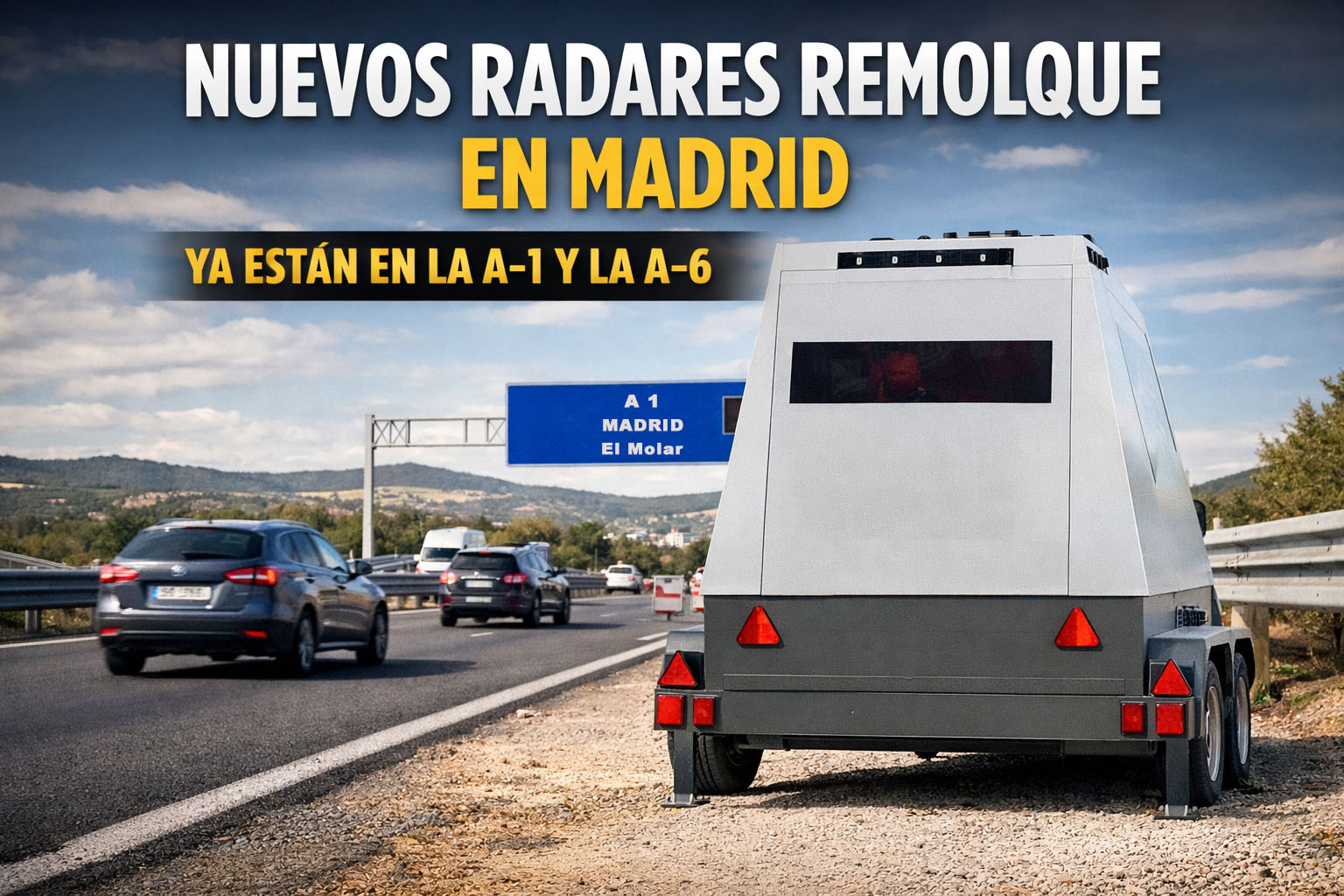 La DGT ya usa en Madrid sus nuevos radares remolque