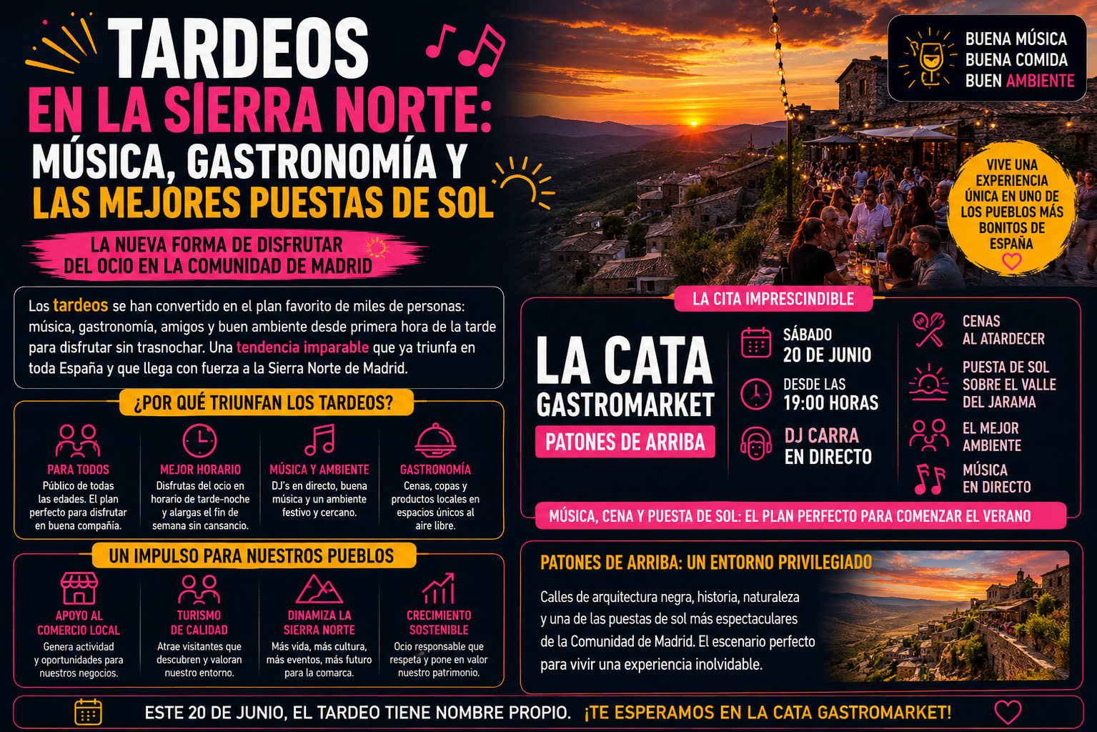 Patones de Arriba se suma al fenómeno de los tardeos