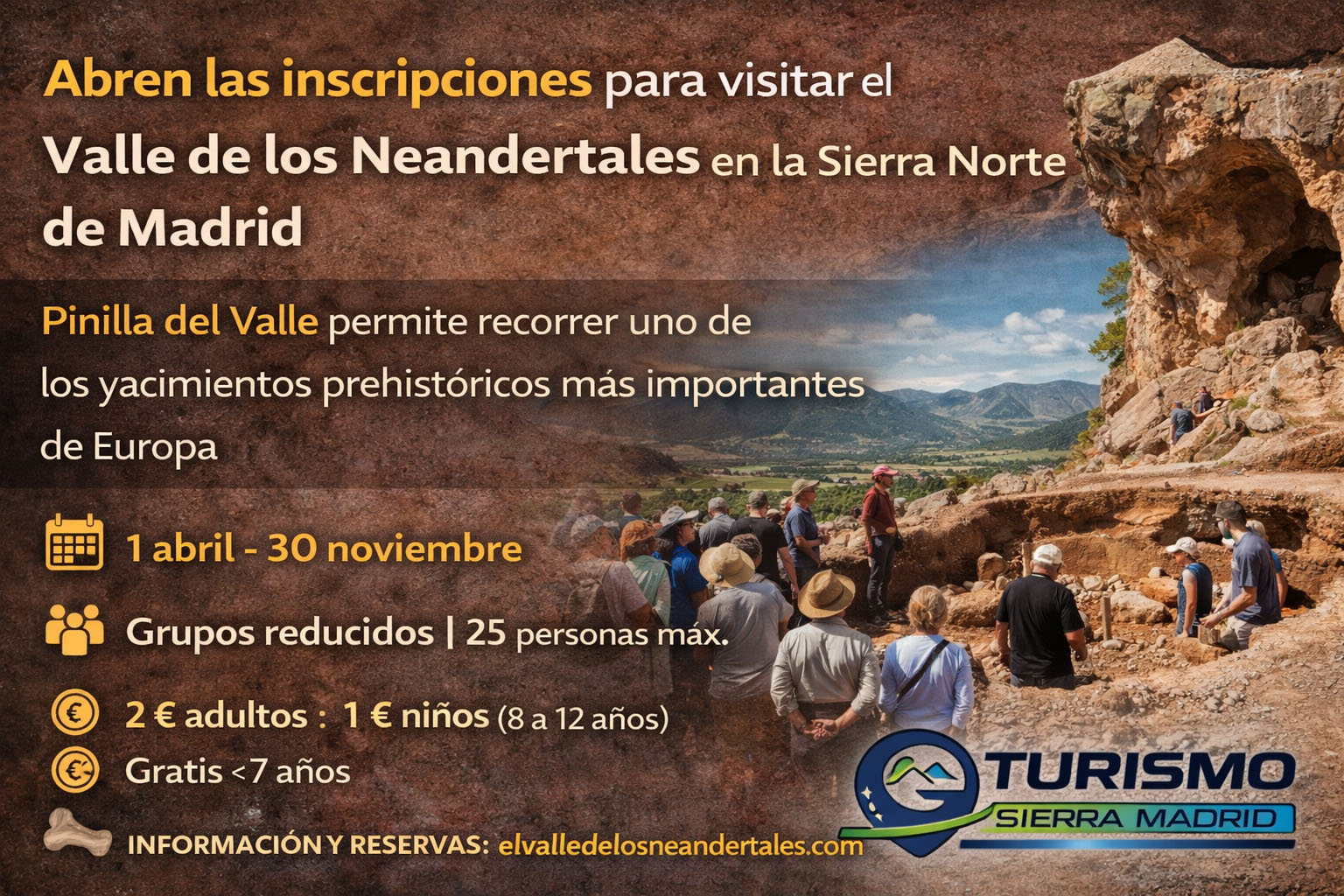 Vuelven las visitas al Valle de los Neandertales en Madrid