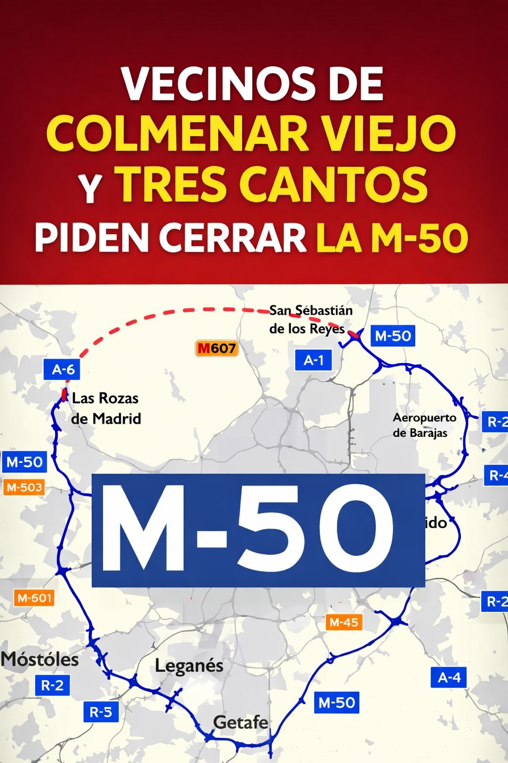 ¿Cerrar la M-50 para acabar con los atascos?