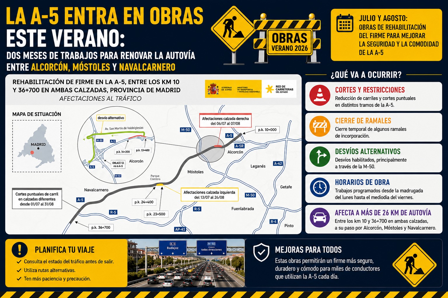 La A-5 se renueva este verano
